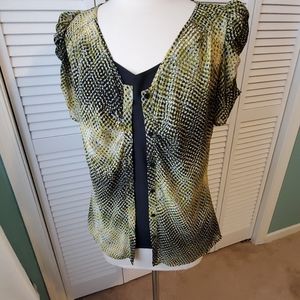 Black/yellow summer top
